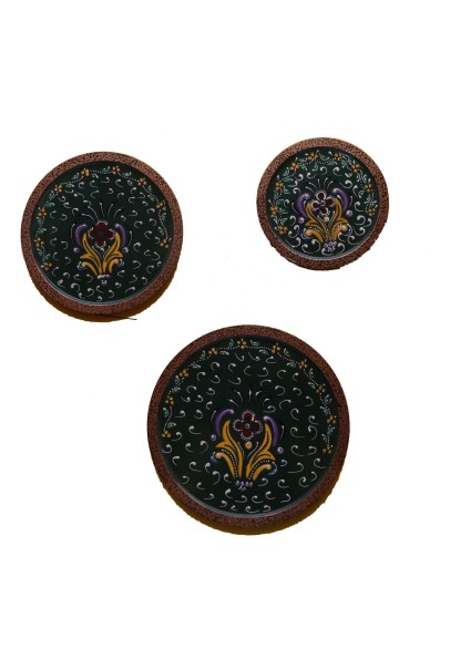 Wooden Wall Decor Plates - Set of 3 Wooden Wall Decor Plates - Set of 3